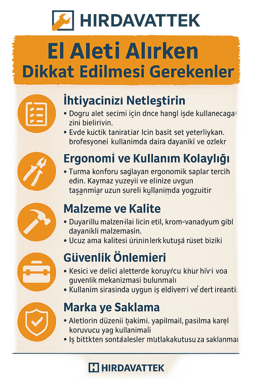 EL ALETİ ALIRKEN DİKKAT EDİLMESİ GEREKENLER
